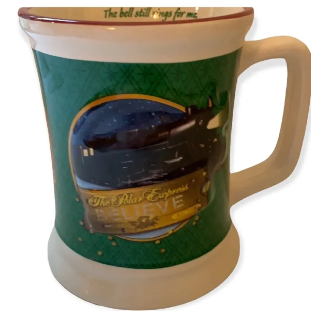 The Polar Express Christmas Believe Mug with 3D Raised Train 16 oz - Picture 3 of 8